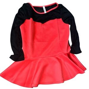 Kids coral and Black Costume Dress NWOT!
